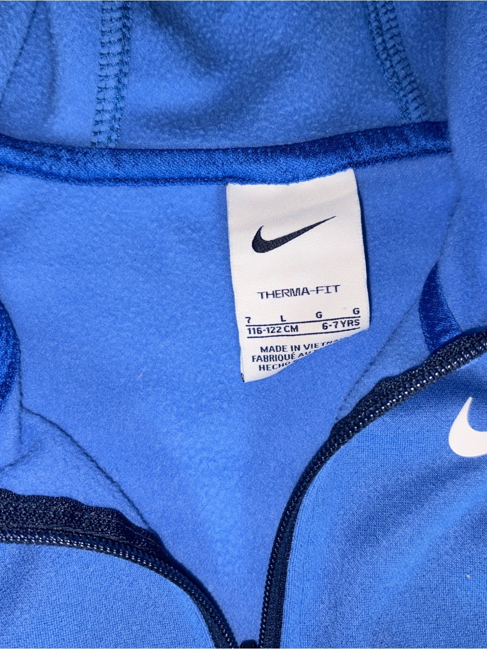 Nike Royal Blue Kids Therma-FIT Full-Zip Hoodie - Picture 3 of 3